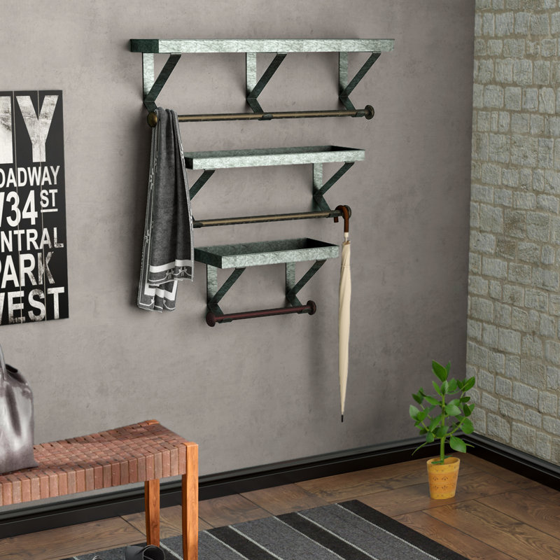 Trent Austin Design Brunon 3 Piece Metal Wall Rack Set & Reviews Wayfair